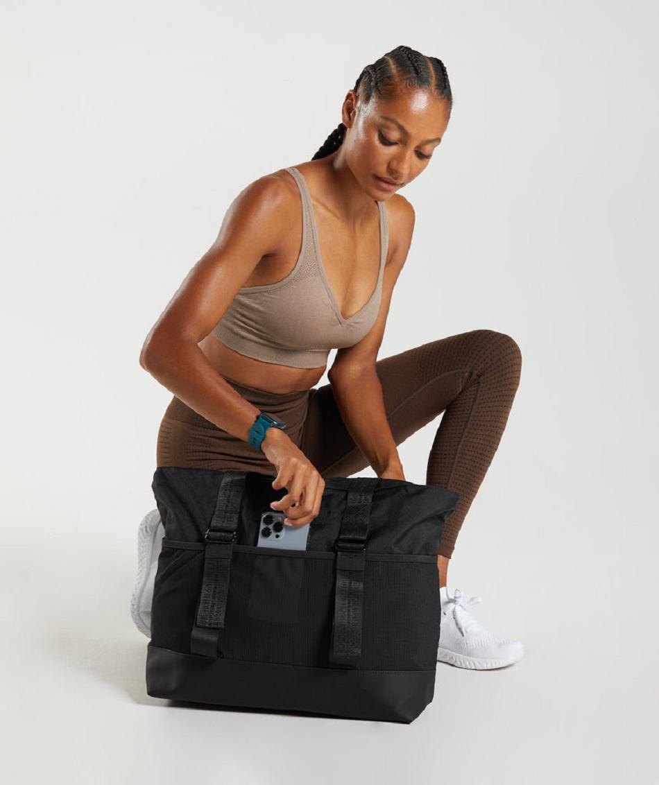 Gymshark Everyday Tote Muške Torbe Crne | HR 3111EBC